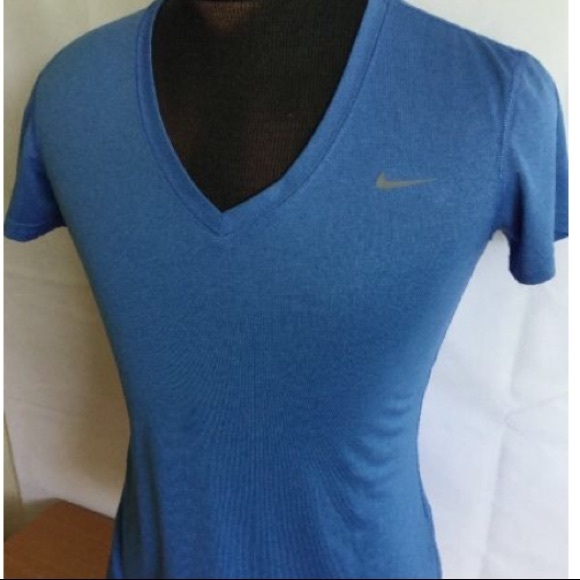 Nike Dri Fit Shirt Regular Fit V-neck Short Sleeve - Picture 6 of 6
