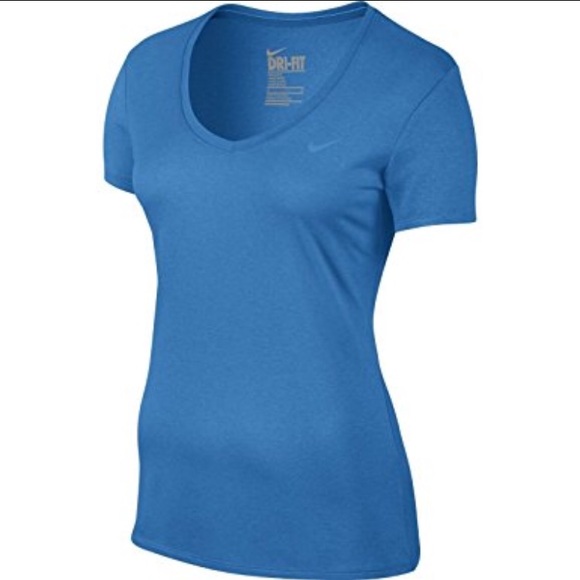 Nike Dri Fit Shirt Regular Fit V-neck Short Sleeve - Picture 1 of 6