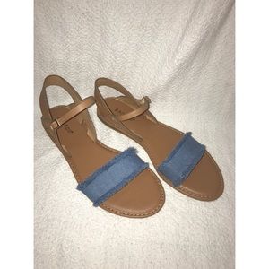 Denim strap sandals