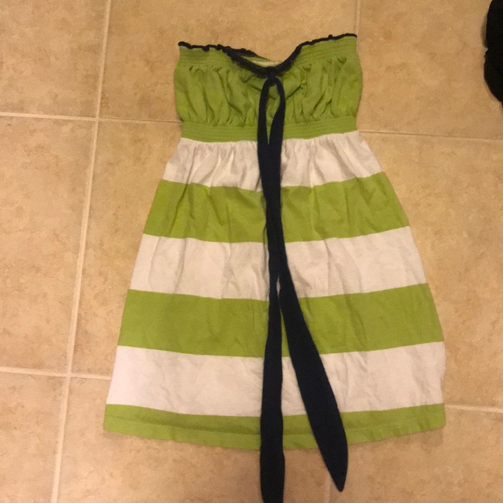 Striped Strapless Top