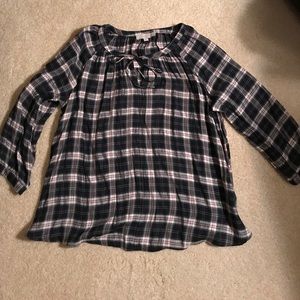 Plaid LOFT blouse