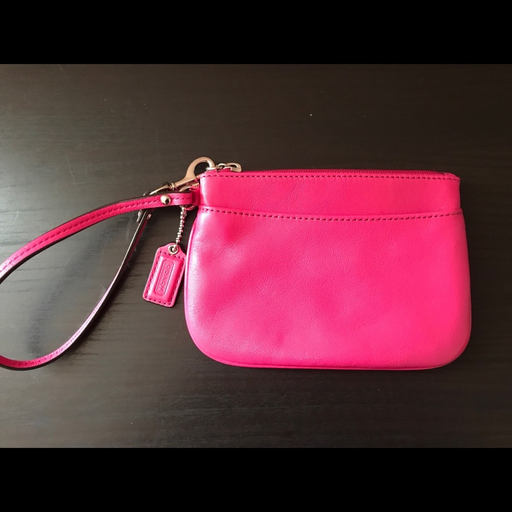 Pink Coach Wristlet