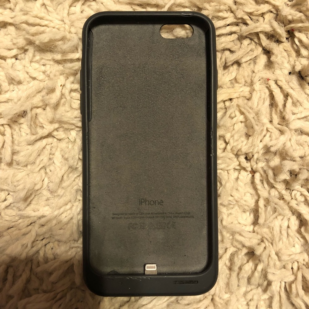 Apple charging case dark grey iphone 6