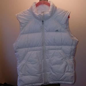 White Adidas puffer vest