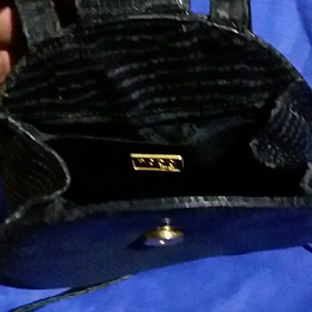 Vintage Rodo Black Python Skin Handbag - Picture 4 of 4