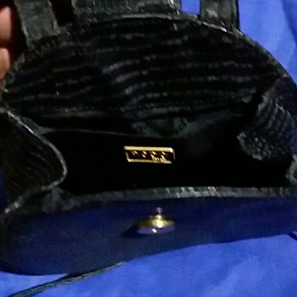 Vintage Rodo Black Python Skin Handbag - Picture 4 of 4