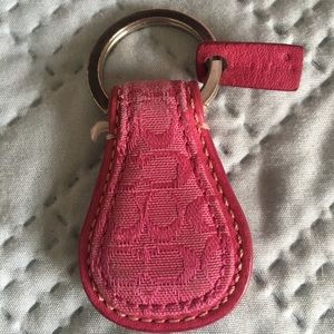 Fuchsia Coach Keychain
