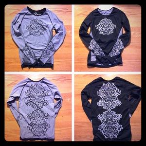 Reversible exercise long sleeve T shirt
