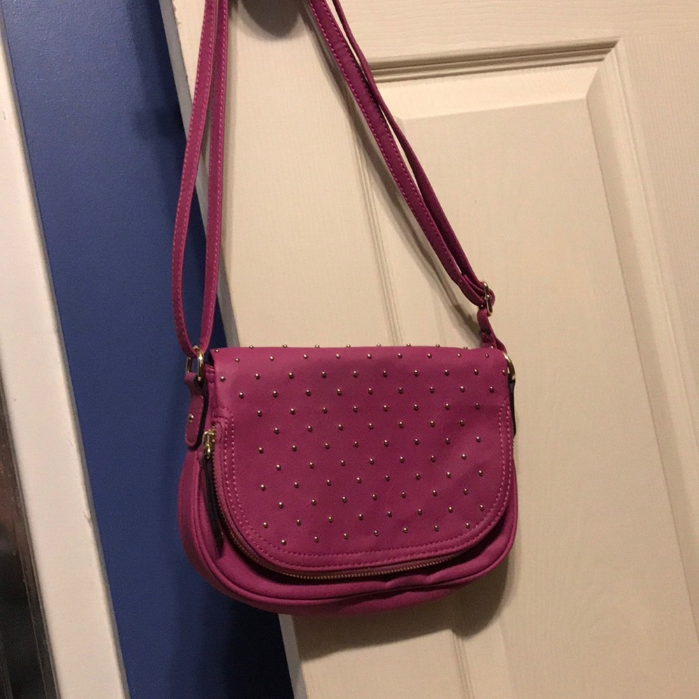 Like New Apt.9 gold studded fuchsia purse