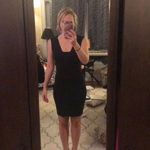 Form fitting black dress