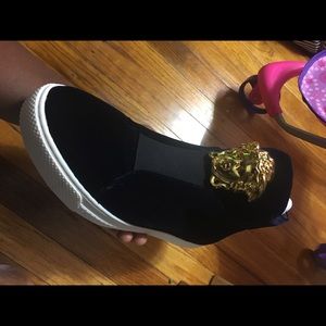 Versace Blue Sneakers with Medusa head