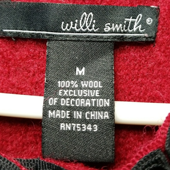 Willi Smith rare detailed collar red wool coat - Picture 3 of 6