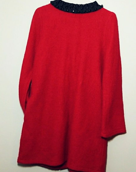 Willi Smith rare detailed collar red wool coat - Picture 4 of 6