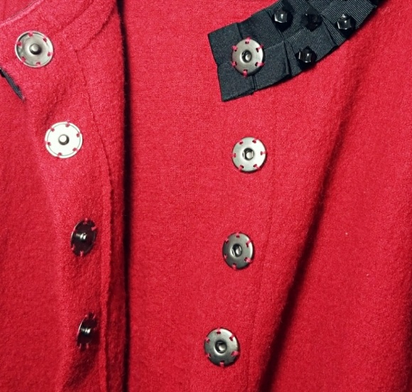 Willi Smith rare detailed collar red wool coat - Picture 5 of 6