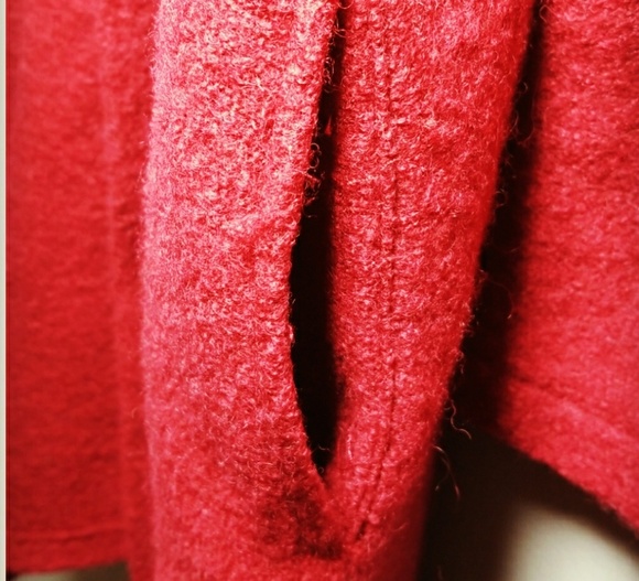 Willi Smith rare detailed collar red wool coat - Picture 6 of 6