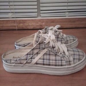 Keds Sport Sneakers-Plaid-Tied Slip On--Size 7 1/2