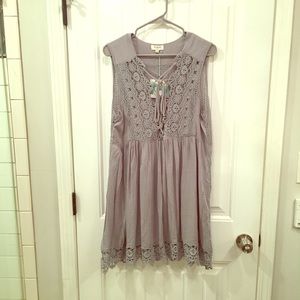 Gray blue dress