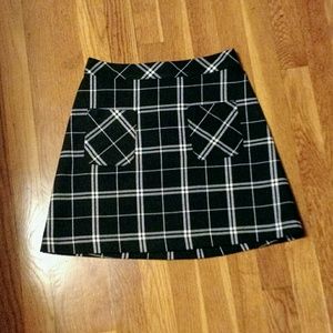 H&M Windowpane Skirt
