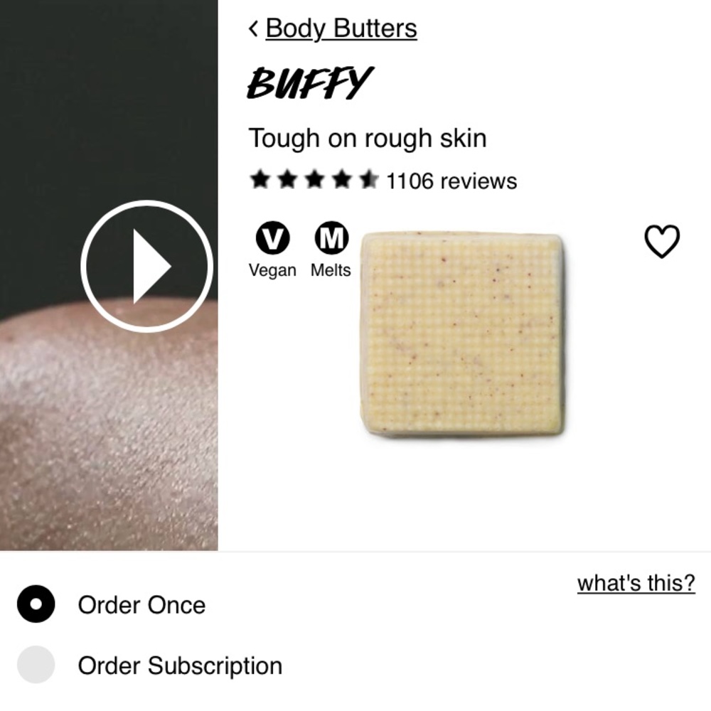 Lush Cosmetics Buffy Body Butter