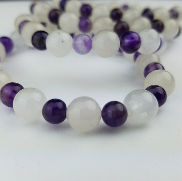 Amethyst & Moon Stone Bracelets - Picture 2 of 4