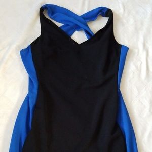 Black and Blue Mini Dress