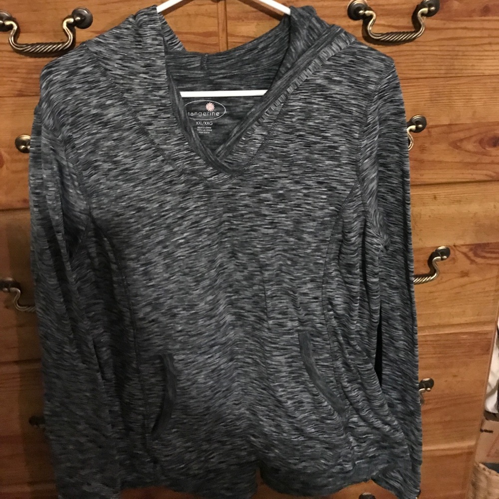 V neck thin dry fit hoodie