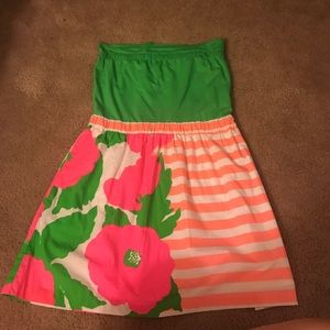 Lilly Pulitzer strapless Large Summer dress.