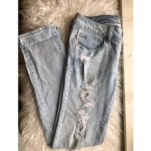 American Eagle skinny stretch distressed jeans