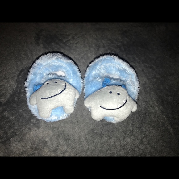 Baby slippers, baby blue - Picture 1 of 3