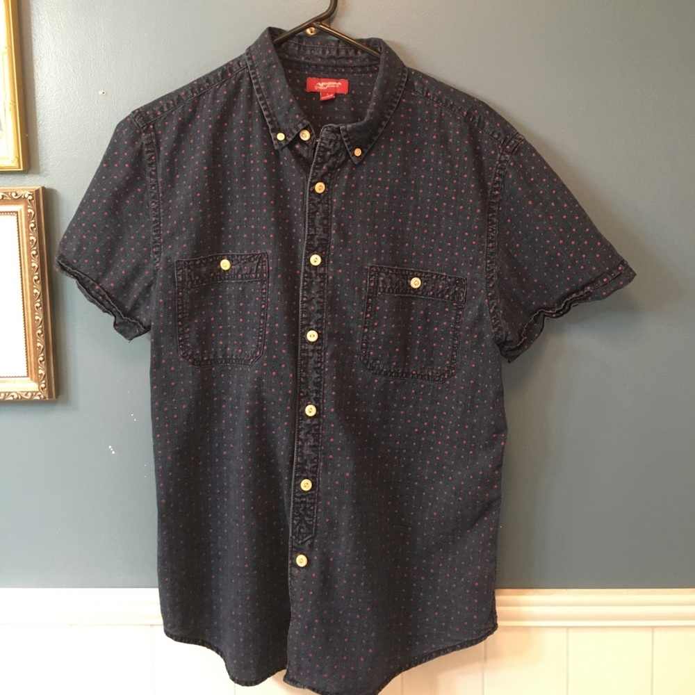 Men's short sleeve button down