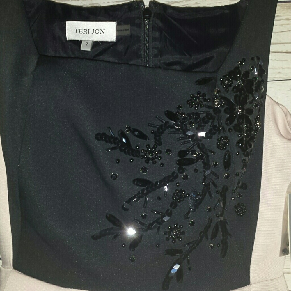 Teri Jon beaded cocktail dress sz 2 NWT - Picture 8 of 11