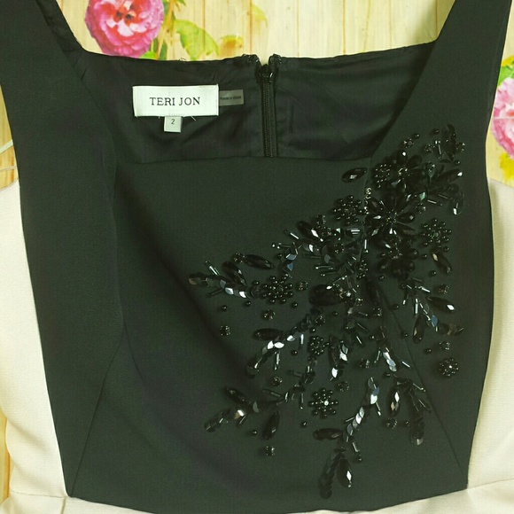 Teri Jon beaded cocktail dress sz 2 NWT - Picture 5 of 11