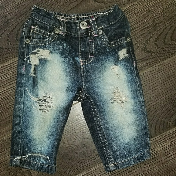Boutique size 3 month distressed Arizona jeans - Picture 1 of 2