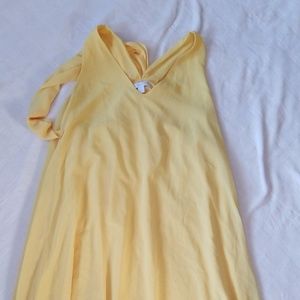 Yellow womens swing dress