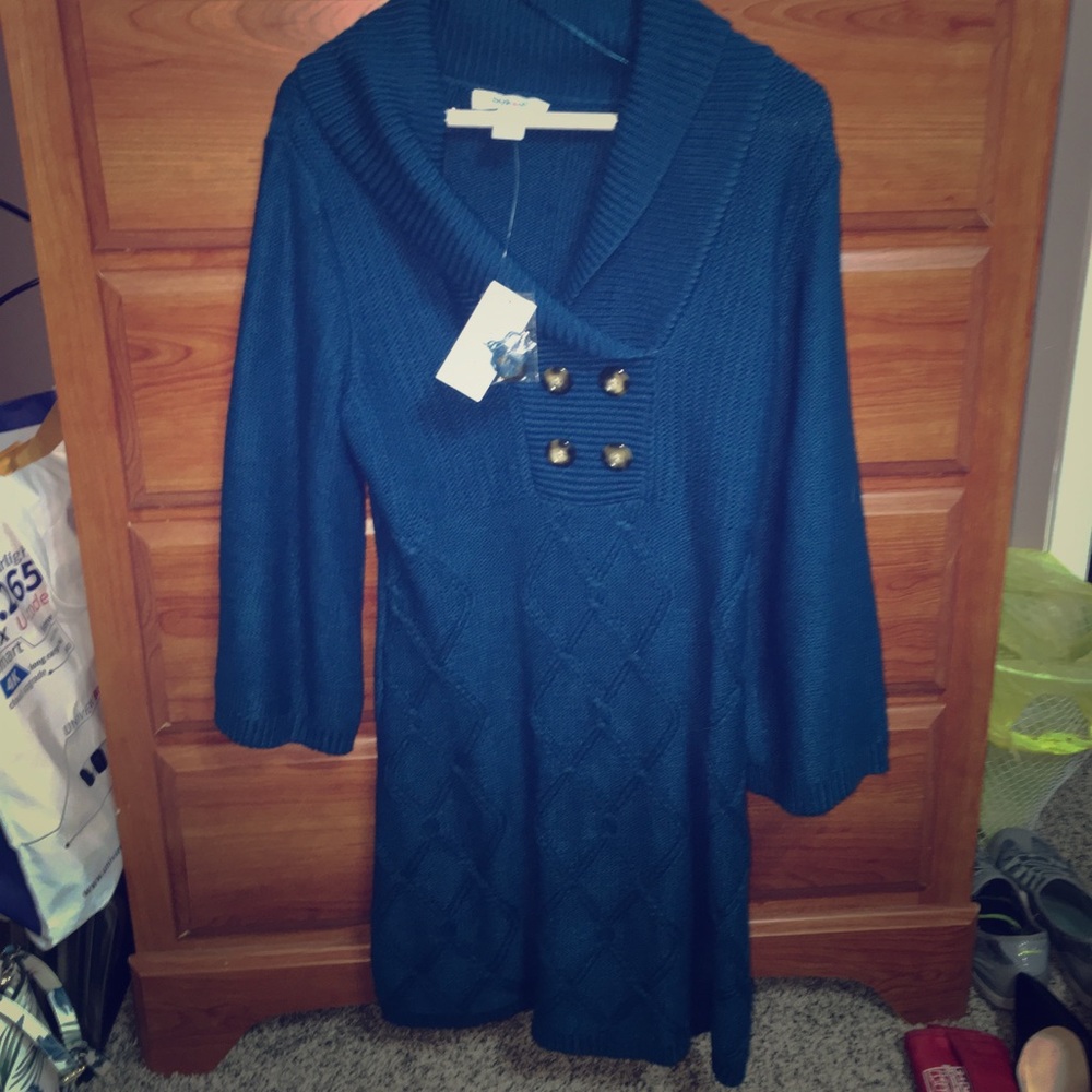 Never worn deepest teal long sweater/sweater dress