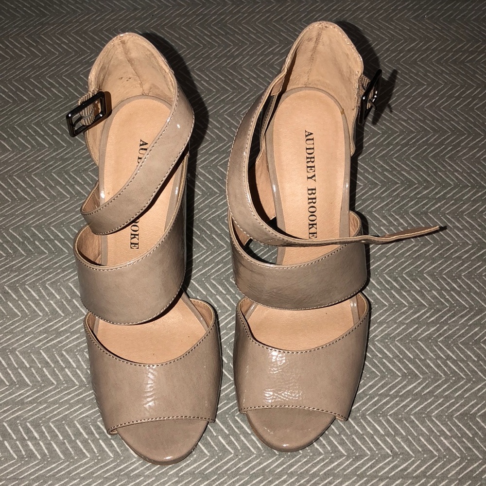 Audrey Brooke Taupe heels