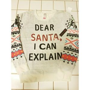 Christmas sweater new with Tag Juniors med