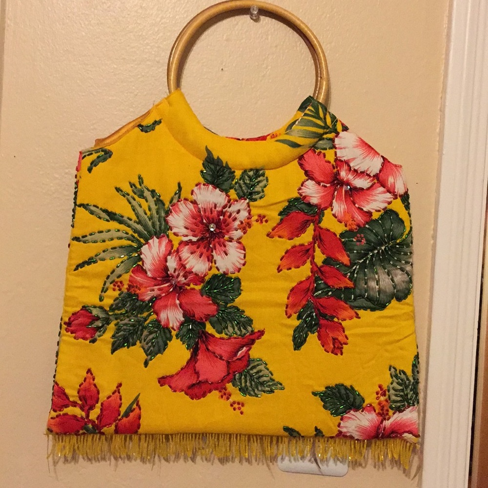 Printed fabric bag.