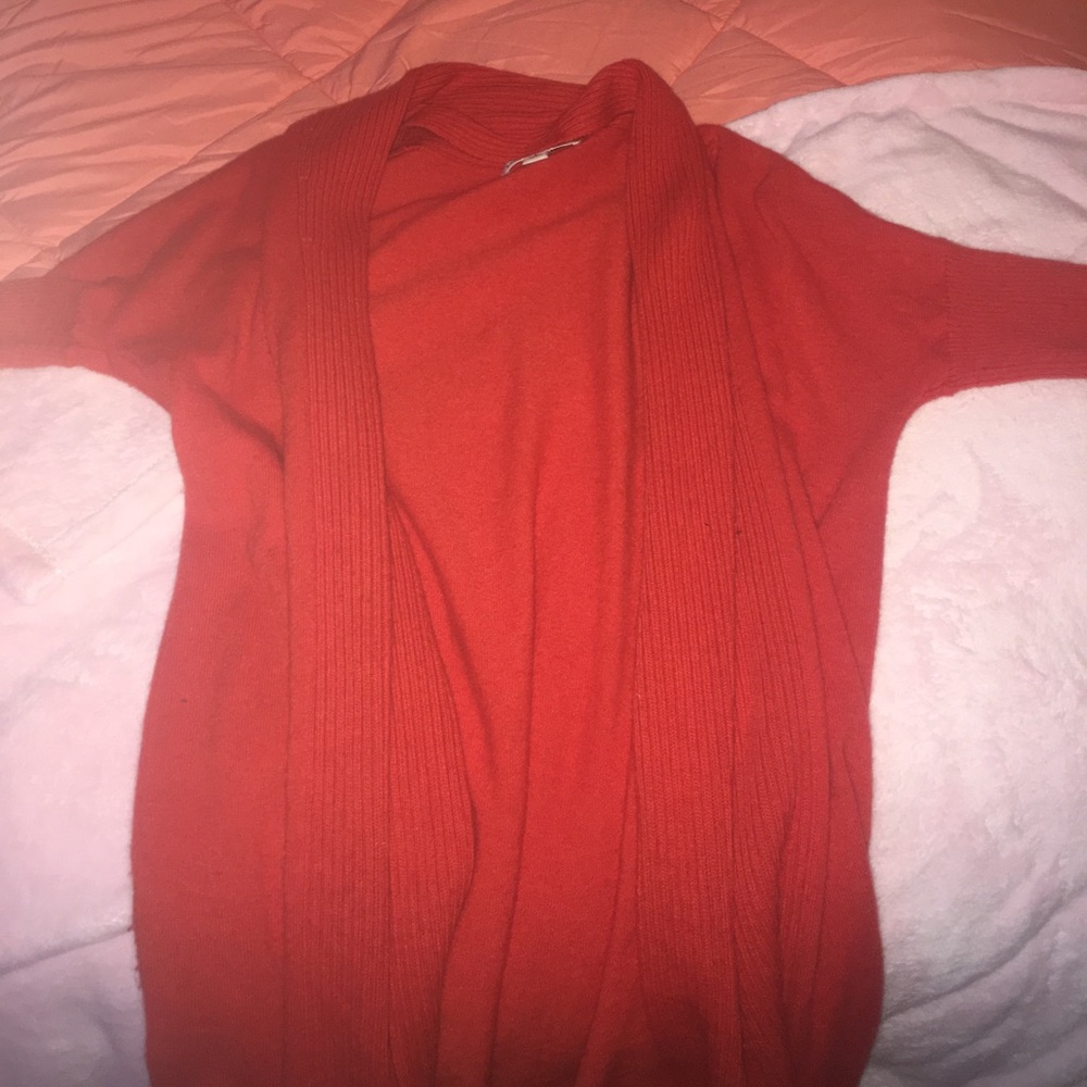 Orange banana republic cardigan