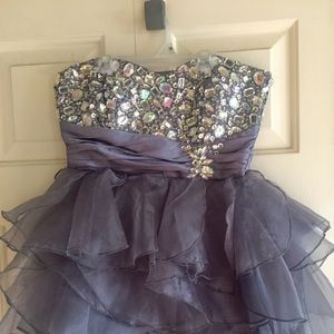 Fun and Flirty Jewel top, Ruffled Mini Dress