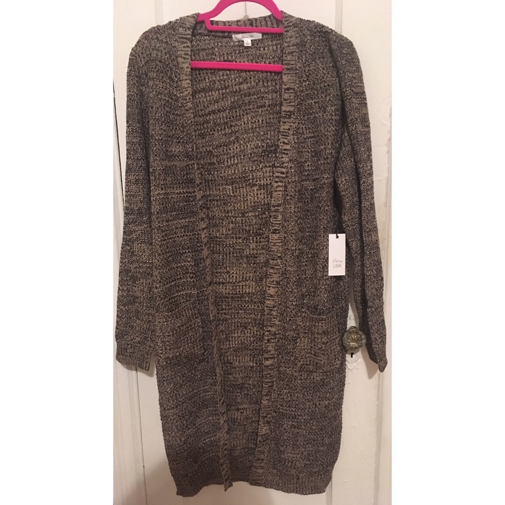 Khaki Sweater Cardigan