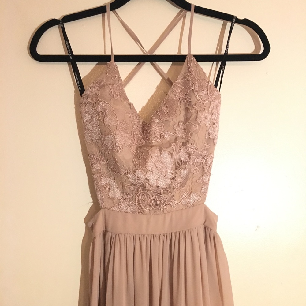 Open back long dress by City Triangles