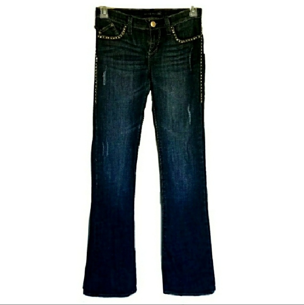 Rock & Republic Studded Distressed Boot Cut Jeans