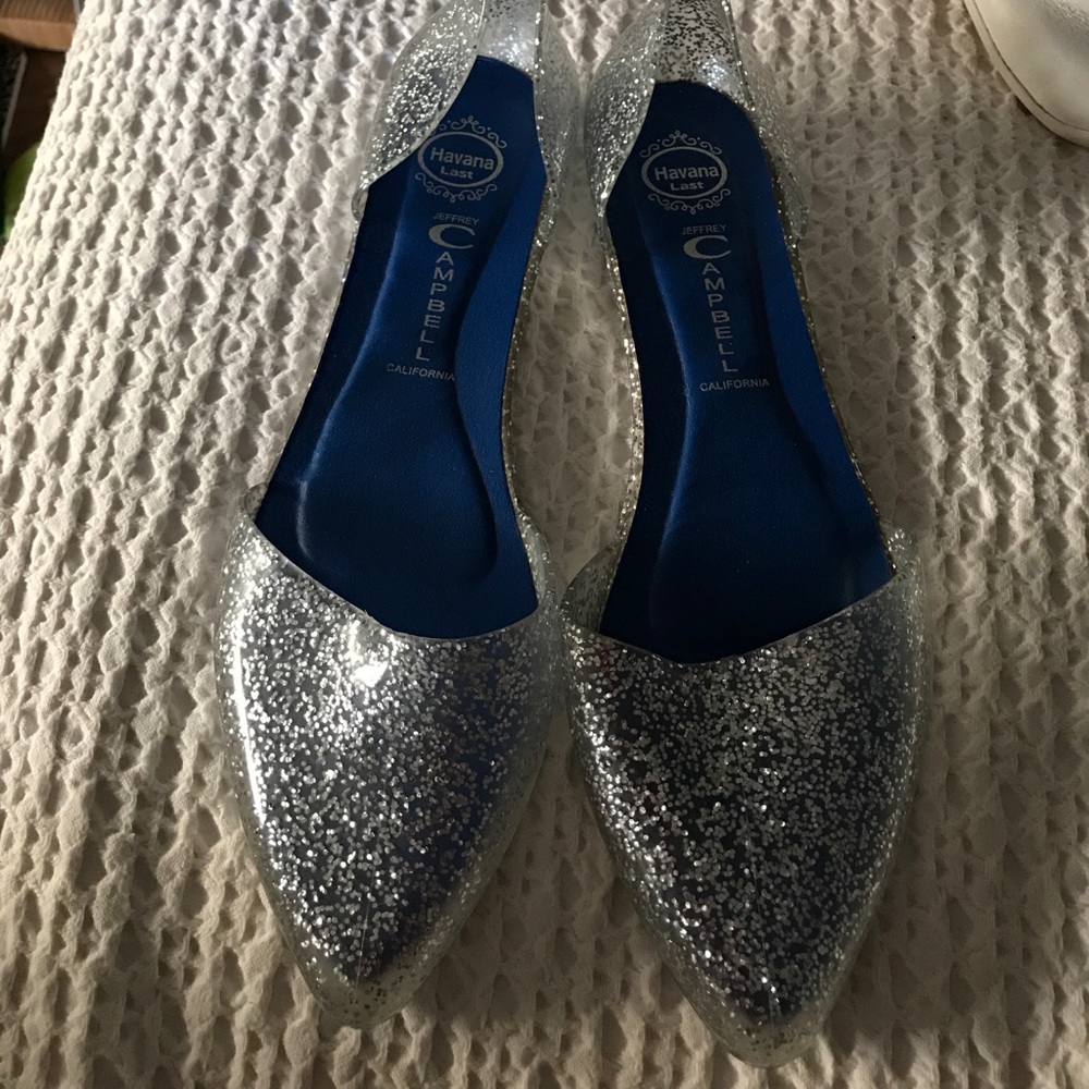 Jeffery Campbell sparkly jelly flats!!