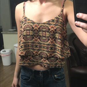 LA Hearts Patterned Crop Top