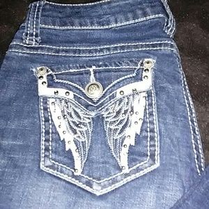 Wing Embellished Jeans