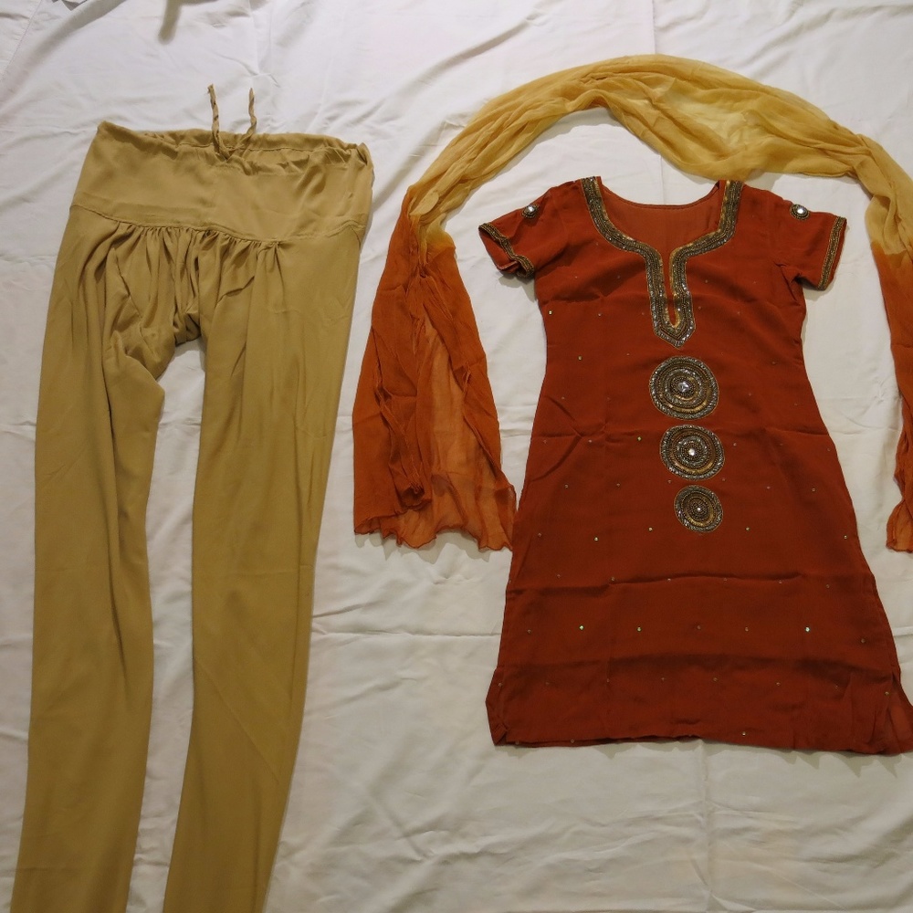 Beautifully Designed Custom Made Indian Sari Suit