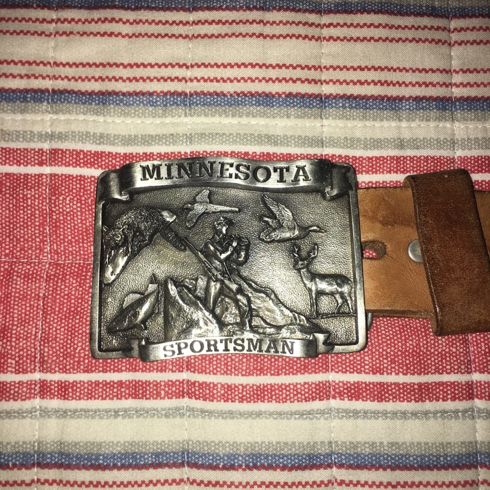 Super Rare Minnesota Sportsman Belt And Buckle