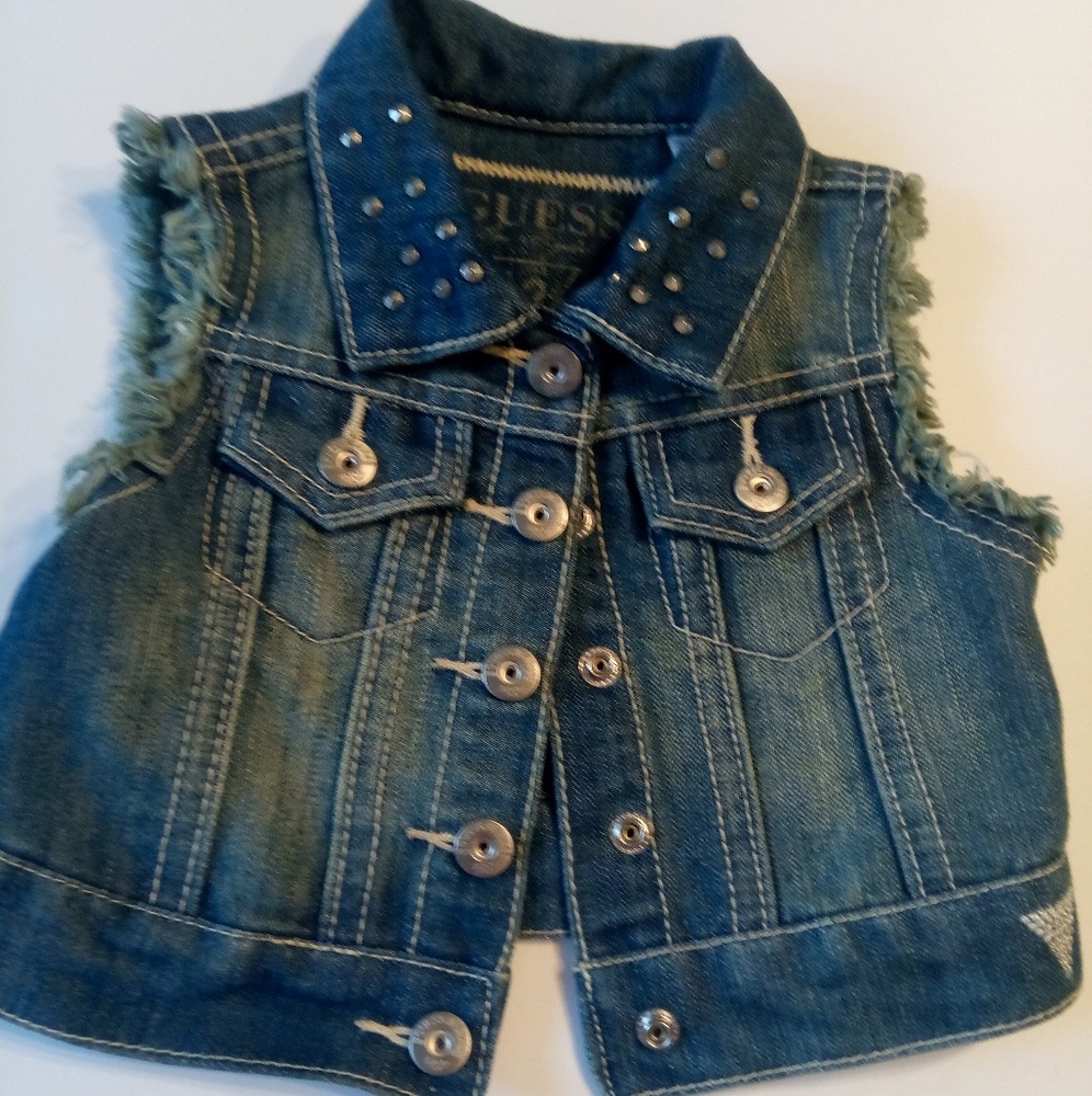 GUESS- Kids size 2T blue jean vest