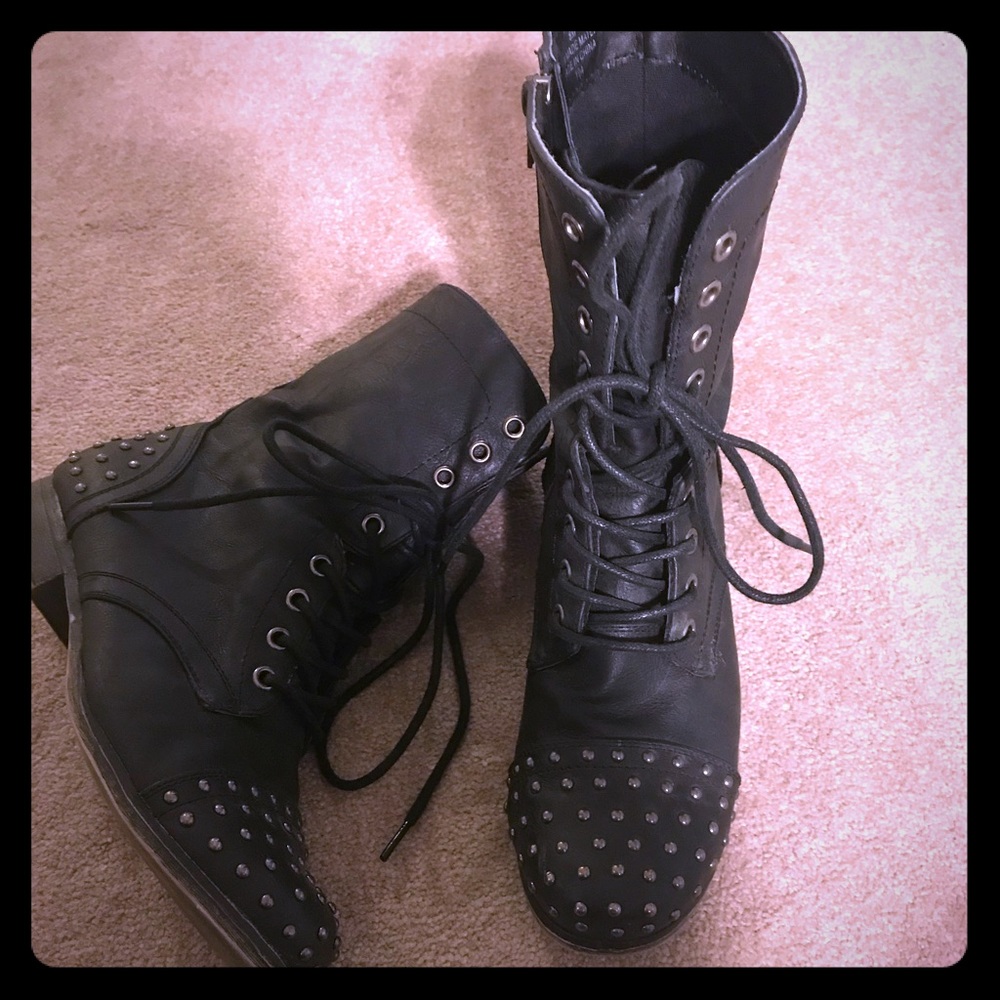 Studded Moto Boots
